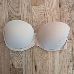 Pink strapless bra
